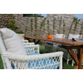 Europe design UV resistance Wicker PE Rattan Dining set table and 6 chairs Outdoor Furniture